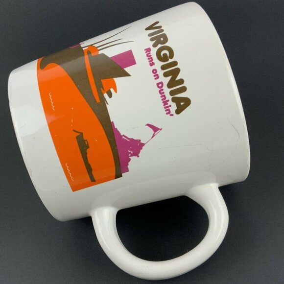 Dunkin Donuts Virginia Ceramic Coffee Mug 2012 Limited Edition 12 fl oz - Picture 7 of 8